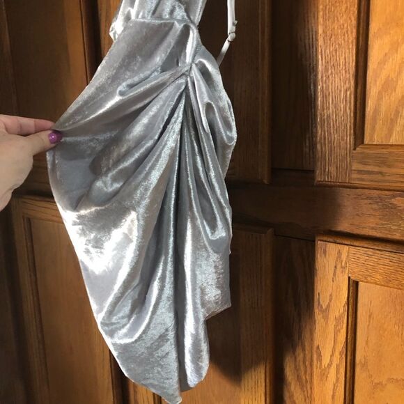 LUCY IN THE SKY Velvet Drape Mini Dress - XS - Picture 7 of 12